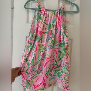Lilly Pulitzer Pink and Green Patterned Top